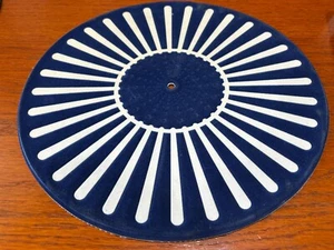 Turntable Parts - Blue & White Felt Mat (11-11/16") - Picture 1 of 3