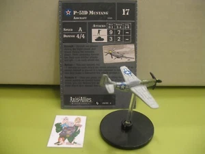 =Axis & Allies Miniatures CONTESTED SKIES P-51D Mustang with card 24/45= - Bild 1 von 1