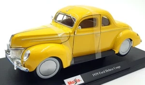 Maisto Scala 1/18 Diecast 46629 - 1939 Ford Deluxe Coupè - Giallo - Foto 1 di 5