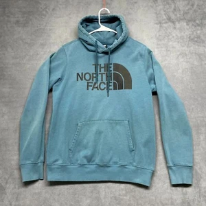 The North Face Hoodie Mens Medium Blue Cotton Long Sleeve Drawstring Sweatshirt - Imagen 1 de 8