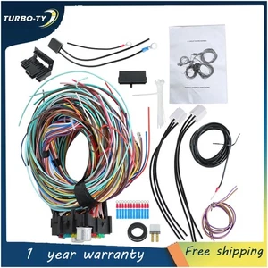 UNIVERSAL Extra long Wires 21 Circuit Wiring Harness For CHEVY FORD Hotrod - Picture 1 of 15