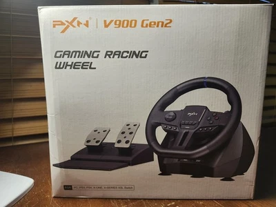 PXN V900 GEN2 900°/270° Racing Wheel PC PS3 PS4 Xbox One X/S Series X/S Switch - Image 1 of 3