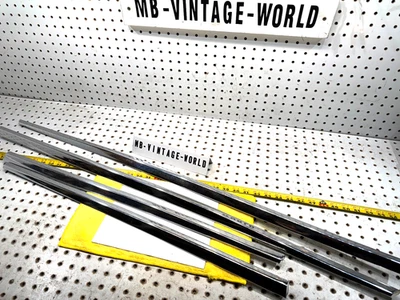 Mercedes 82-91 C126 SEC Doors windows Rear outside LOWER snap on 4 Mouldings - Image 1 of 4