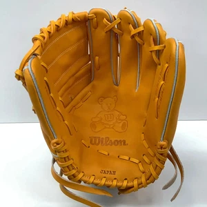 Wilson Staff DUAL TEDDY BEAR LOGO Pitcher Baseball Glove RH Hard type W Orange - Picture 1 of 3