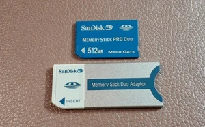 512MB Memory Stick Pro Duo + Adapter For Sony Digital Camera - Picture 1 of 2