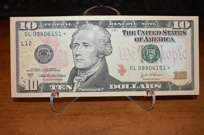 New 2004A $10 *Star Note* Mint Condition Fan Francisco Unc. - Image 1 of 4