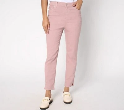 Denim & Co Size Petite 12 Wood Rose Classic Stretch Ankle Jean A675126 NWOT - Image 1 of 4