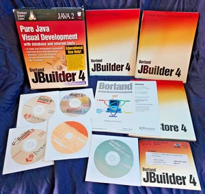 Borland JBuilder 4 Professional + C Builder 4 Delphi 4 COMPLETE SEALED CDs - Picture 1 of 8