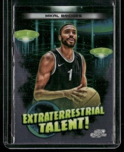 2023-24 Topps Chrome Cosmic #ET-3 Mikal Bridges Extraterrestrial Talent - Picture 1 of 2