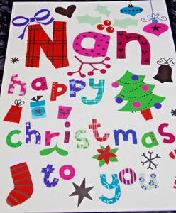 Nan, Feliz Navidad a ti. Tarjeta de Navidad. (LX18) - Imagen 1 de 2