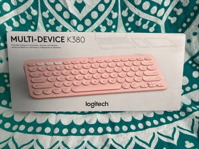 Logitech K380 Multi-Device Wireless Bluetooth Keyboard (Rose) - New and Sealed - Image 1 of 3
