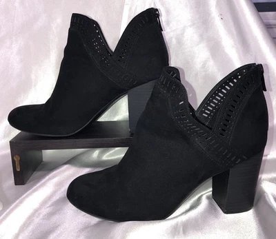 Torrid Boots Ankle Chunky Square Heel Faux Suede Whimsigoth Booties Sz 9.5 W - Image 1 of 4