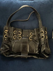 Auténtico bolso de hombro Jimmy Choo Ramona charol negro - Imagen 1 de 11