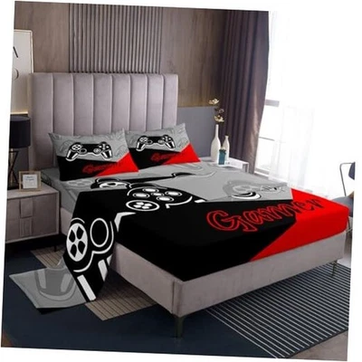  Juego de sábanas para juegos para niños y niñas Juego de ropa de cama Video Twin Rojo Foto 1 de 4