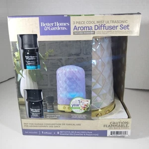 Aroma Diffuser Set Better Homes & Gardens 3 Piece Cool Mist Ultrasonic Lavender - Picture 1 of 7