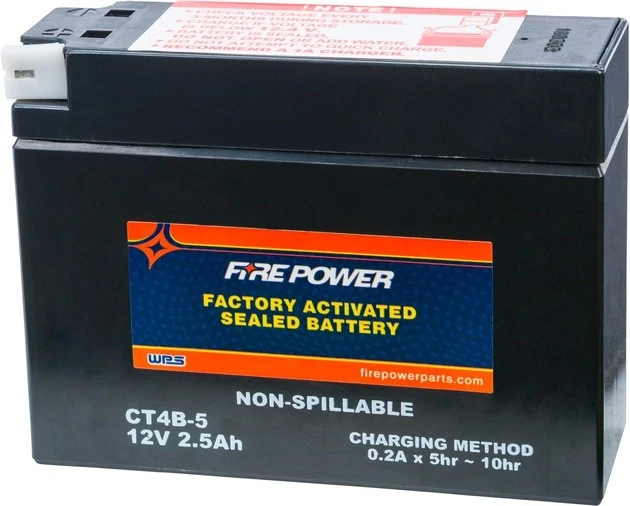 WPS Fire Power CT4B-5 Maintenance Free Battery for Yamaha TT-R50E/TT-R110E Foto 1 de 1