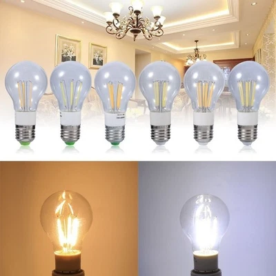 E27 12V 3W/4W/6W Blanco Cálido Frío COB LED Filamento Bombilla 360 Grados NOn Regulable Foto 1 de 4