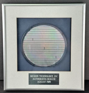 Micron Technology 1989 Silicon Wafer Vertragshändler Display Plakette - Bild 1 von 7