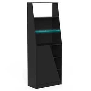 Librería Gaming Venom Dormitorio Gamer Negro Mate 185x72x34 cm - Imagen 1 de 7