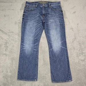 American Eagle Jeans Mens 36x32 Blue Original Boot Denim Straight Classic *36/30 - Picture 1 of 19