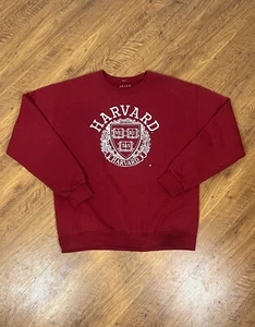 Vintage 90s Harvard Sweatshirt USA Burgundy Mens Large - Picture 1 of 4