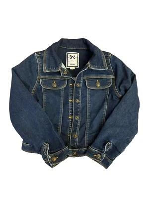 Chaqueta vaquera GYMBOREE para niñas ~ Talla 5T ~ Lavado oscuro ~ Cierre a presión ~ Bolsillos Foto 1 de 4