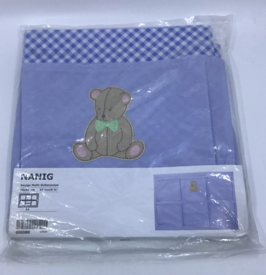 IKEA Naning Baby Nursery 6pockets Wall Organizer Blue - Image 1 of 4