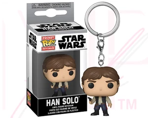 Star Wars Funko POP Schlüsselanhänger Han Solo 2" Tasche Vinyl Figur Sammlerstück in Box - Bild 1 von 13