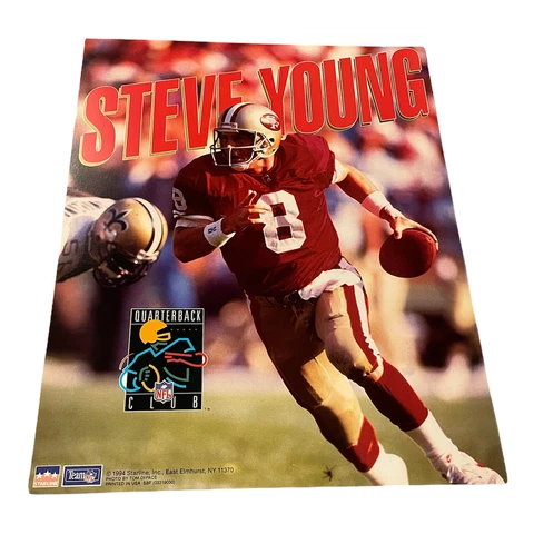 VTG 1994 Starline Steve Young San Francisco 49ers NFL Football Poster 16x20 NFL Cover