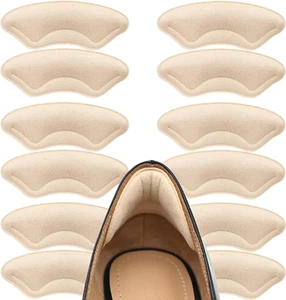 6 Pairs Heel Cushion Pads | Soft Shoe Grips Liners | Self-Adhesive Foot Care Pro - Picture 1 of 6