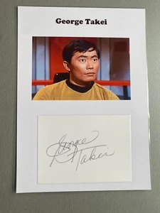 GEORGE TAKEI "Star Trek" In-person laminiert Briefkarte/Foto 20x30 Autogramm - Picture 1 of 1
