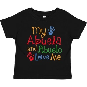 Inktastic My Abuela And Abuelo Love Me Toddler T-Shirt Cute Childs Boys Girls - Picture 1 of 11
