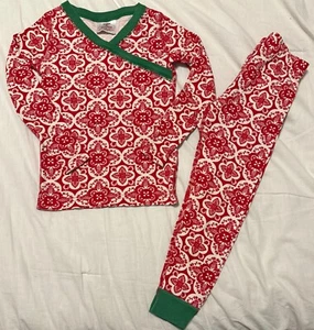 Hanna Andersson Red Long Johns Pajama Set 100 4 - Picture 1 of 1