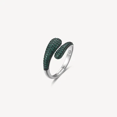 ANELLO DA DONNA BROSWAY FANCY IN ARGENTO 925 E ZIRCONI FLG123B LIFE GREEN N.14 - Immagine 1 di 4
