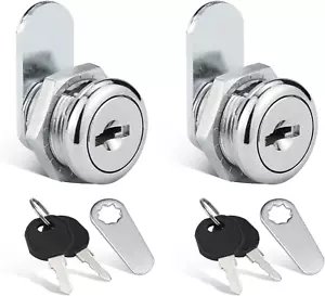 Truck Tool Box Locks, 2-Pack 5/8" Cylinder Key Alike Cam Lock Replacement Kit fo - Picture 1 of 12