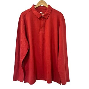 Polo Tommy Bahama uomo Paradise Sport manica lunga taglia XXL rosso rumba NUOVA - Foto 1 di 8