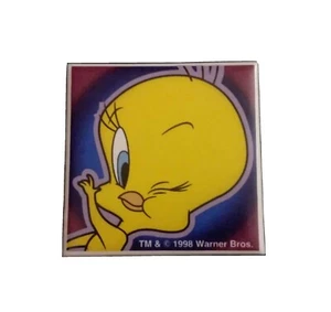 1998 Winking Tweety Vogel Fliese Magnet Looney Toons Figur Vintage - Bild 1 von 3