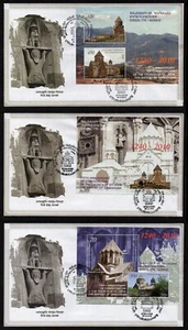ARMENIA, SET OF 3 FDC COVERS YEAR 2010 CONSECRATION ST. JOHN BAPTIST CHURCH - Picture 1 of 4
