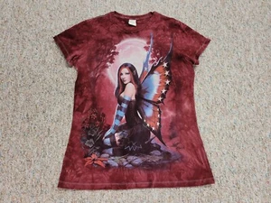 The Mountain Shirt Womens Large Red Tie Dye Fairy Fantasy Moonlight Art Graphic - Picture 1 of 14