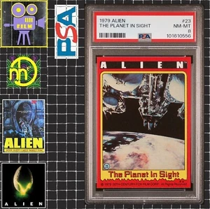 1979 Topps Alien - 23 The Planet In Sight - PSA 8 NM-MT - Picture 1 of 4