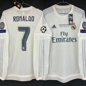 Cristiano Ronaldo Real Madrid 15/16 LS Official Jersey #7 Adidas Size L Tag New - Picture 1 of 10
