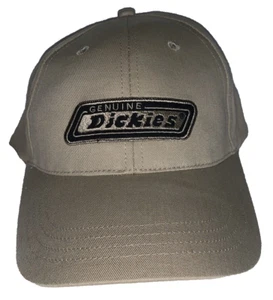 Authentic Dickies Baseball Hat Tan/Black Cotton Adjustable One Size Hook/Loop - Picture 1 of 5