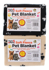 Pet Blanket Small Soft Fleece Paw Print Car Dog Puppy Cat Bed 70 x 70 cm Basket