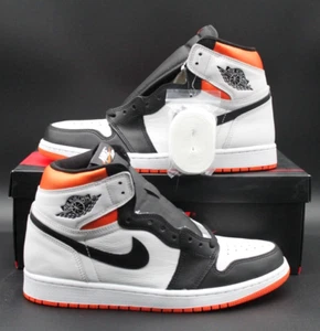 Size 10 - 2021 Men's Jordan 1 Retro High Electro Orange Ds 555088-180 Og All - Picture 1 of 5