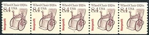 Wheel Chair Nonprofit Transportation Coil MNH PNC5 Plate 3 Scott 2256 - Picture 1 of 2