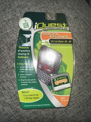 Leap Frog iQuest Social Studies Cartridge Grades 6-8 NEW - Image 1 of 3