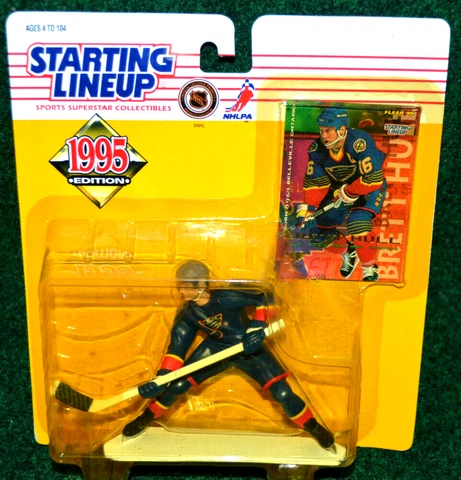 St. Louis Blues Brett Hull 1995 NHL Kenner Starting Lineup Hockey Figure w/Cards Cover