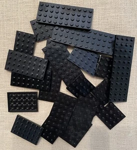 Lego® 20 Platten System Basic von 4x4 - 4x12 schwarz (Nr.9) - Picture 1 of 1