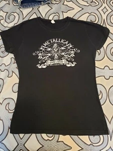 Women's Metallica Tee Shirt Death Magnetic 2008-2009 World Tour Official Rare - Picture 1 of 12