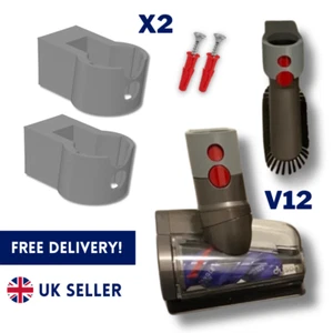 2X Holder for Dyson Accessories V12 Slim Vacuum Wall Mount Bracket Holder Clip - Picture 1 of 2